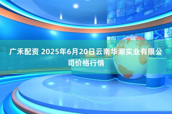 广禾配资 2025年6月20日云南华潮实业有限公司价格行情